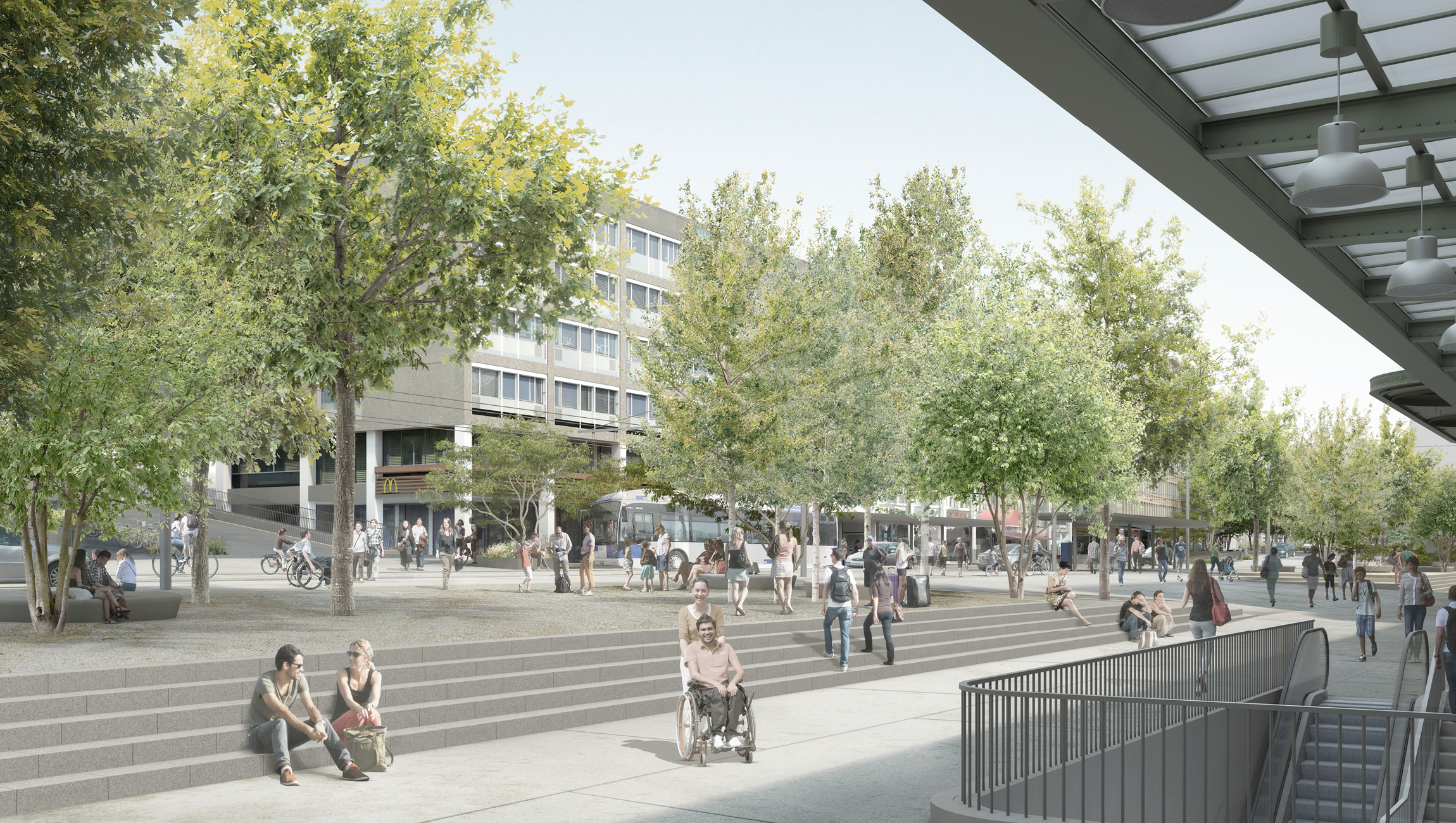 Place de la gare Lausanne